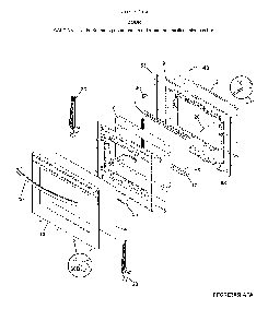 Door Diagram and Parts List for 79092723910  Kenmore Range