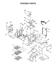 Chassis Parts Diagram and Parts List for JGS1450DB0  Jenn-Air Range