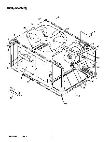 Cavity Assembly Diagram and Parts List for SNAC700D-SNAC700D  Amana Microwave