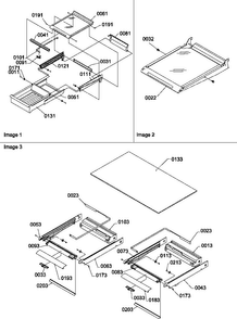 Shelving Assemblies Diagram and Parts List for TR21VL-P1309401WL  Amana Refrigerator