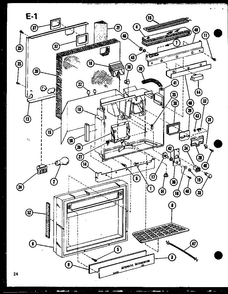 Facade Assembly Diagram and Parts List for SLDI22F-1-P75400-14W  Amana Refrigerator