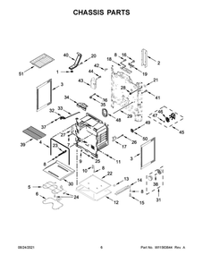 Chassis Parts Diagram and Parts List for MER7700LZ0  Maytag Range