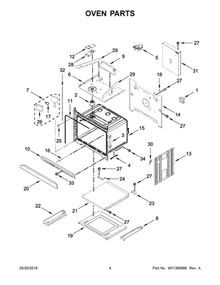 Oven Parts Diagram and Parts List for JMW2430IM02  Maytag Microwave Oven Combo