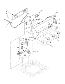 Part Location Diagram of W10355023 Whirlpool PANEL-CNTL