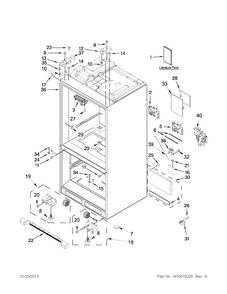 Cabinet Parts Diagram and Parts List for MFT2673BEW10  Maytag Refrigerator