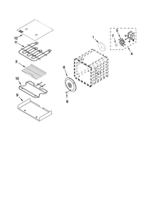 18" Internal Oven Parts Diagram and Parts List for YJDRP548WP00  Jenn-Air Range