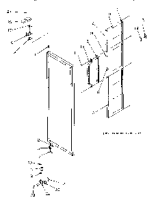 Refrigerator Door Hinge And Trim Diagram and Parts List for SG521SBL-P1197001WL  Amana Refrigerator