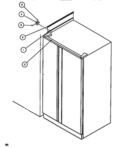 B18 Trim Kit Assembly Diagram and Parts List for SBDT520M-P1164101W  Amana Refrigerator
