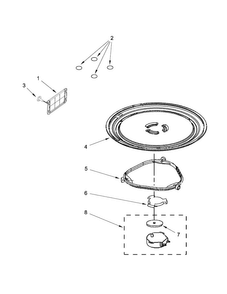Turntable Parts Diagram and Parts List for AMV1150VAB4  Amana Microwave