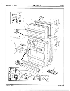 Doors Diagram and Parts List for 19404-OC  Admiral Refrigerator