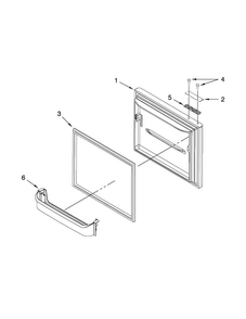 Freezer Door Diagram and Parts List for MBB1953XEW3  Maytag Refrigerator