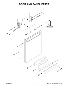 Part Location Diagram of W11675436 Whirlpool DISPLAY