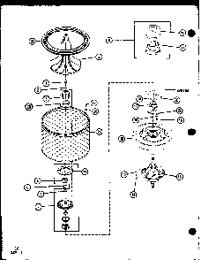 Section 10 Diagram and Parts List for LW1200 P7762101W W Amana Washer