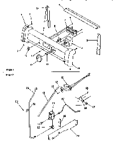 Backguard And Gas Supply Diagram and Parts List for ARG7301L-P1143324NL  Amana Range