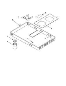 Burner Box Assembly Diagram and Parts List for JED8130ADW15  Jenn-Air Cooktop