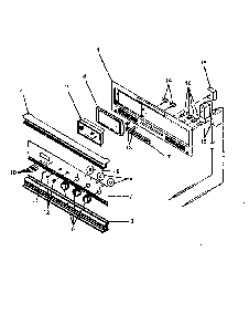 Control Panel Diagram and Parts List for AO27DG1-P1132515NB  Amana Wall Oven