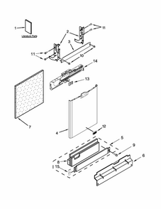 Door And Panel Parts Diagram and Parts List for MDB6949SDM0  Maytag Dishwasher