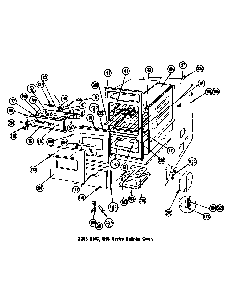 Double Ovens Diagram and Parts List for 2255ENS  Jenn-Air Range
