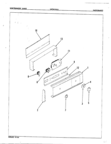 Automatic Dryer-backguard Diagram and Parts List for 8368A REV A Norge Dryer