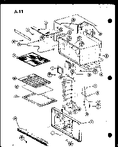 Antenna/stirrer Diagram and Parts List for RMC-20C P76230-1M Amana Microwave