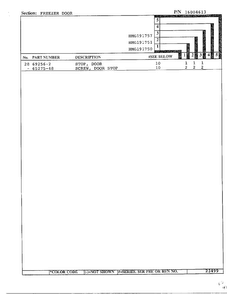 Freezer Door Page 3 Diagram and Parts List for 19175  Admiral Refrigerator