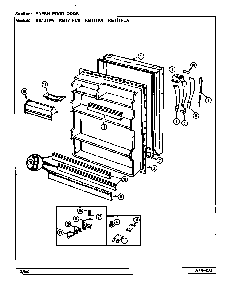 Fresh Food Door Diagram and Parts List for RB171PLA DG22A Magic Chef Refrigerator