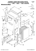 Part Location Diagram of W11624959 Whirlpool Door Gasket