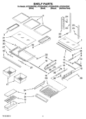 SHELF PARTS Diagram and Parts List for AFI2538AEQ00  Amana Refrigerator