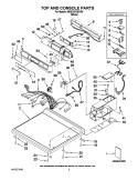 TOP AND CONSOLE PARTS Diagram and Parts List for MDE22PDBYW0  Maytag Dryer