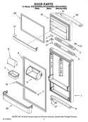 Part Location Diagram of 2264716S Whirlpool Refrigerator Door Panel (Inclu