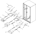 CRISPER ASSEMBLY Diagram and Parts List for MCD2257KES  Maytag Refrigerator