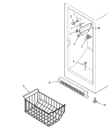 FREEZER COMPARTMENT Diagram and Parts List for AQU1824BRW  Amana Freezer
