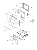 Part Location Diagram of 74008684 Whirlpool GLASS-DOOR
