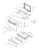 DOOR / DRAWER (STL) Diagram and Parts List for JGR8875RDS  Jenn-Air Range
