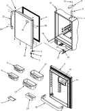 REFRIGERATOR DOOR Diagram and Parts List for MBF2556KEB  Maytag Refrigerator
