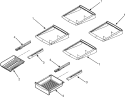 REFRIGERATOR SHELVES Diagram and Parts List for MBF2255KEW  Maytag Refrigerator