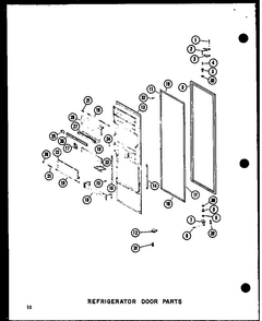 Refrigerator Door Parts Diagram and Parts List for SRI19C-P73320-54W  Amana Refrigerator