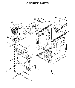 Cabinet parts Diagram and Parts List for MGD6230RHW0  Maytag Dryer