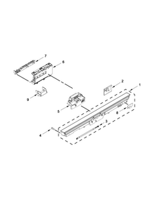 Control Panel And Latch Parts Diagram and Parts List for JDB8700AWS2  Jenn-Air Dishwasher