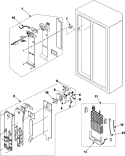 FREEZER COMPARTMENT Diagram and Parts List for RS267LASH  Maytag Refrigerator