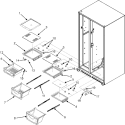 CRISPER ASSEMBLY Diagram and Parts List for MSD2660KES  Maytag Refrigerator