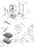 INTERIOR CABINET & FREEZER SHELVING Diagram and Parts List for ABL2037FES ABL2037FES0 Amana Refrigerator