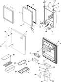 REFRIGERATOR DOOR Diagram and Parts List for ABL2533FES ABL2533FES0 Amana Refrigerator