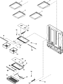 REFRIGERATOR SHELVING Diagram and Parts List for ABL2533FES ABL2533FES0 Amana Refrigerator