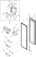 Part Location Diagram of 67007025 Whirlpool DISPENSER