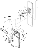 FZ DOOR AND FACADE Diagram and Parts List for ACD2234KRS  Amana Refrigerator