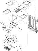 REFRIGERATOR SHELVING Diagram and Parts List for ABL2527FES ABL2527FEx0 Amana Refrigerator