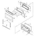 DOOR (UPPER) Diagram and Parts List for MGR6775BDB  Maytag Range