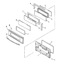 DOOR (UPPER - STL) Diagram and Parts List for MGR6775BDS  Maytag Range