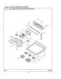 CONTROL PANEL / TOP ASSEMBLY Diagram and Parts List for MER6765BAB  Maytag Range